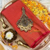 Kumkum Red Kuber Silk Saree -Kubera Pattu-VS396